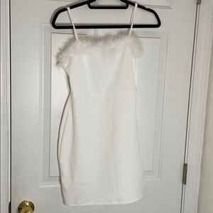 Nasty gal White Feather Dress